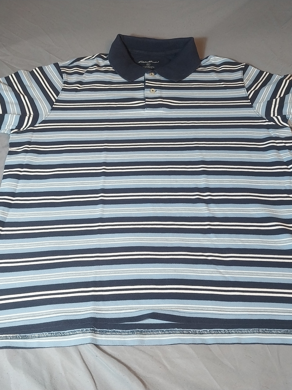 Eddie Bauer Men's Vintage Striped Polo Shirt #439
